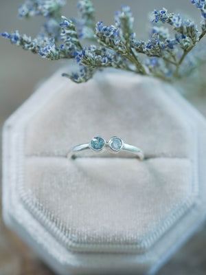 Kornerupine and Diamond Ring in sterling silver