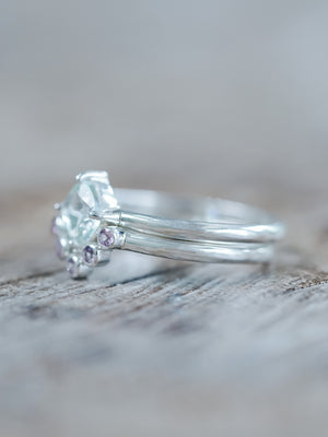 Topaz and Pink Sapphire Ring Set - Gardens of the Sun | Ethical Jewelry