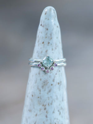 Topaz and Pink Sapphire Ring Set - Gardens of the Sun | Ethical Jewelry