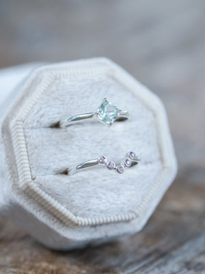 Topaz and Pink Sapphire Ring Set - Gardens of the Sun | Ethical Jewelry