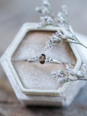 Zircon and Sapphire Ring - Gardens of the Sun | Ethical Jewelry