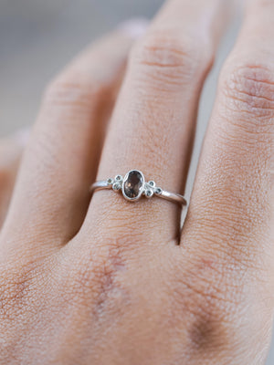 Zircon and Sapphire Ring - Gardens of the Sun | Ethical Jewelry