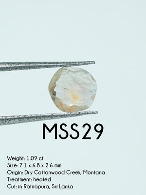 Custom Rose Cut Montana Sapphire Ring in Silver