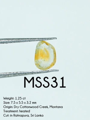 Custom Rose Cut Montana Sapphire Ring in Silver