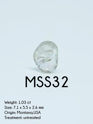 Custom Rose Cut Montana Sapphire Ring in Silver