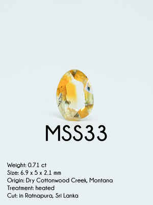 Custom Rose Cut Montana Sapphire Ring in Silver