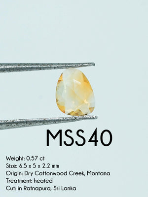 Custom Rose Cut Montana Sapphire Ring in Silver