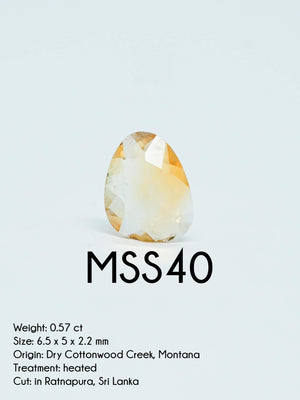 Custom Rose Cut Montana Sapphire Ring in Silver