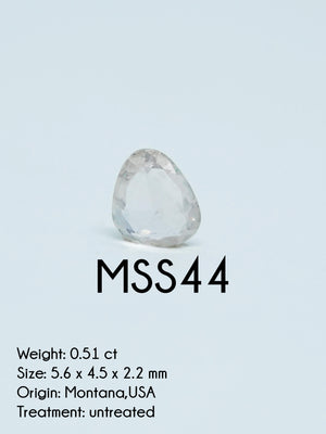 Custom Rose Cut Montana Sapphire Ring in Silver