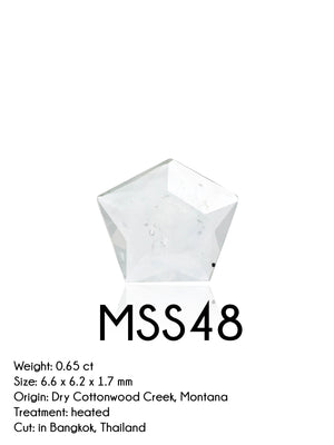 Custom Rose Cut Montana Sapphire Ring in Silver