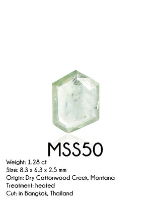 Custom Rose Cut Montana Sapphire Ring in Silver