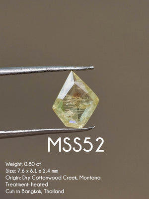 Custom Rose Cut Montana Sapphire Ring in Silver