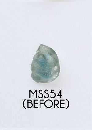 Custom Rose Cut Montana Sapphire Ring in Silver