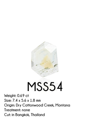 Custom Rose Cut Montana Sapphire Ring in Silver