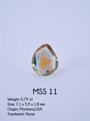 Custom Rose Cut Montana Sapphire Ring in Silver - Gardens of the Sun | Ethical Jewelry