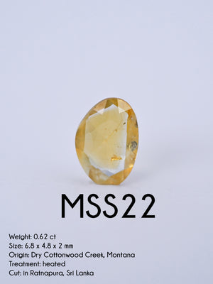 Custom Rose Cut Montana Sapphire Ring in Silver