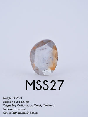 Custom Rose Cut Montana Sapphire Ring in Silver