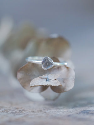 Marble Diamond Slice Ring in Silver - Gardens of the Sun | Ethical Jewelry