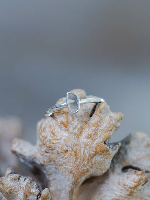 Marble Diamond Slice Ring in Silver