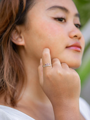 Marquise Garnet Crown Ring - Gardens of the Sun | Ethical Jewelry