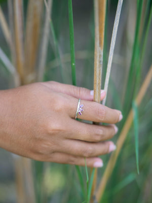 Marquise Garnet Crown Ring - Gardens of the Sun | Ethical Jewelry
