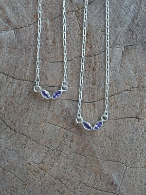 Marquise Amethyst Necklace Pendant