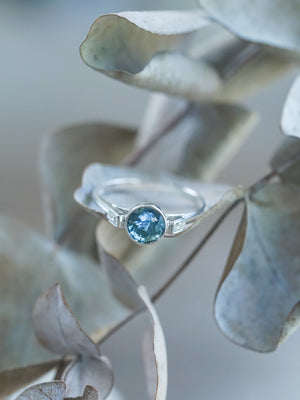 Mermaid Sapphire and Diamond Ring - Gardens of the Sun | Ethical Jewelry