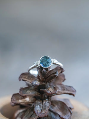 Mermaid Sapphire and Diamond Ring - Gardens of the Sun | Ethical Jewelry