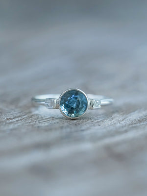 Mermaid Sapphire and Diamond Ring - Gardens of the Sun | Ethical Jewelry