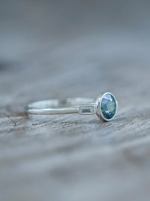 Mermaid Sapphire and Diamond Ring - Gardens of the Sun | Ethical Jewelry