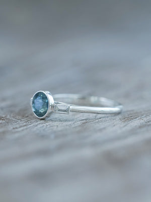 Mermaid Sapphire and Diamond Ring - Gardens of the Sun | Ethical Jewelry