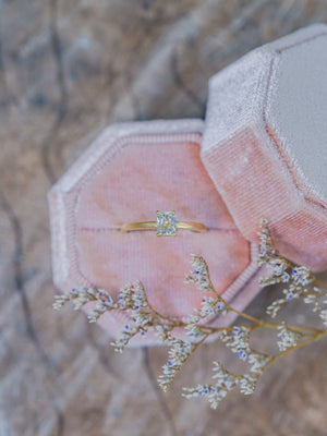 Mint Green Montana Sapphire Ring in Gold - Size 6 - Gardens of the Sun | Ethical Jewelry