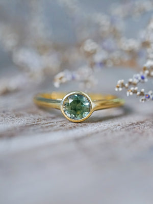 Mint Green Sapphire Ring in Gold - Gardens of the Sun | Ethical Jewelry