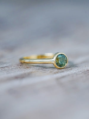 Mint Green Sapphire Ring in Gold - Gardens of the Sun | Ethical Jewelry