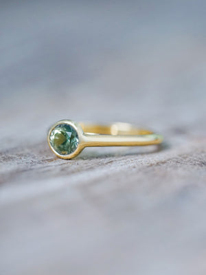 Mint Green Sapphire Ring in Gold - Gardens of the Sun | Ethical Jewelry