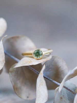 Mint Green Sapphire Ring in Gold - Gardens of the Sun | Ethical Jewelry