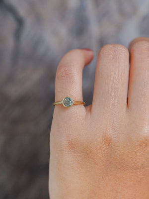 Mint Green Sapphire Ring in Gold - Gardens of the Sun | Ethical Jewelry