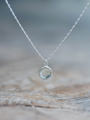 Mint Montana Sapphire Pendant in Sterling Silver