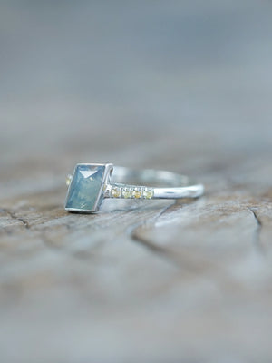 Blue and Yellow Sapphire Ring