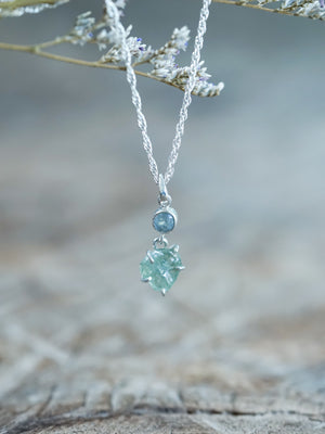 Montana Sapphire and Aquamarine Necklace - Gardens of the Sun | Ethical Jewelry