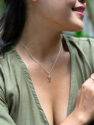 Montana Sapphire and Citrine Necklace - Gardens of the Sun | Ethical Jewelry