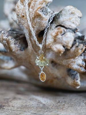Montana Sapphire and Citrine Necklace - Gardens of the Sun | Ethical Jewelry