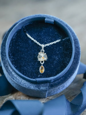 Montana Sapphire and Citrine Necklace - Gardens of the Sun | Ethical Jewelry