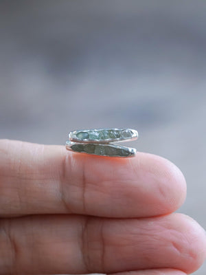 Montana Sapphire Stud Earrings with Hidden Gems in recycled sterling silver