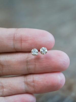 Moonstone Flower Earrings