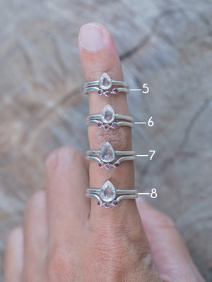 Morganite and Spinel Ring Set | Available Size