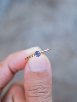 Mystic Lavender Sapphire Ring in Rose Gold - Ethical Jewelry | Gardens of the Sun