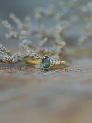 Mystical Sapphire Ring in Gold - Size 6.5 - Gardens of the Sun | Ethical Jewelry