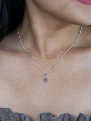Geometric Tanzanite Necklace - Gardens of the Sun | Ethical Jewelry