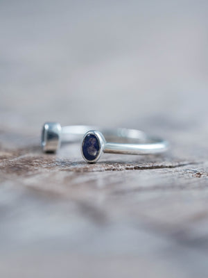 Open Opal and Sapphire Ring